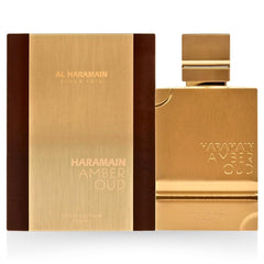Al Haramain front bottle shot showing elegant packaging and premium amber scent