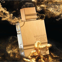 Al Haramain 100ml bottle in lifestyle scene conveying travel-ready long-lasting fragrance