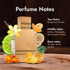 Al Haramain amber oud spraying mist illustrating fragrance dispersion and confidence