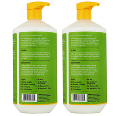 Alaffia pump-top detail of 32 oz bottle for easy dispensing and controlled use