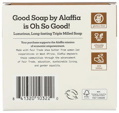 Hands creating lather with Alaffia coconut soap demonstrating gentle cleansing action
