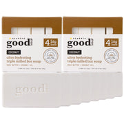 Alaffia front packaging showing multiple coconut soap bars and value savings