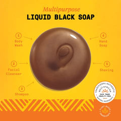 Alaffia used as shampoo in shower showing scalp-cleansing and clarifying benefit
