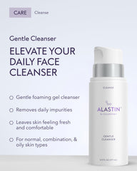 ALASTIN Skincare pump and label close-up highlighting ingredients and easy dispensing