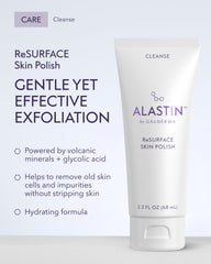 ALASTIN ReSURFACE texture close-up showing volcanic mineral granules for gentle exfoliation benefit