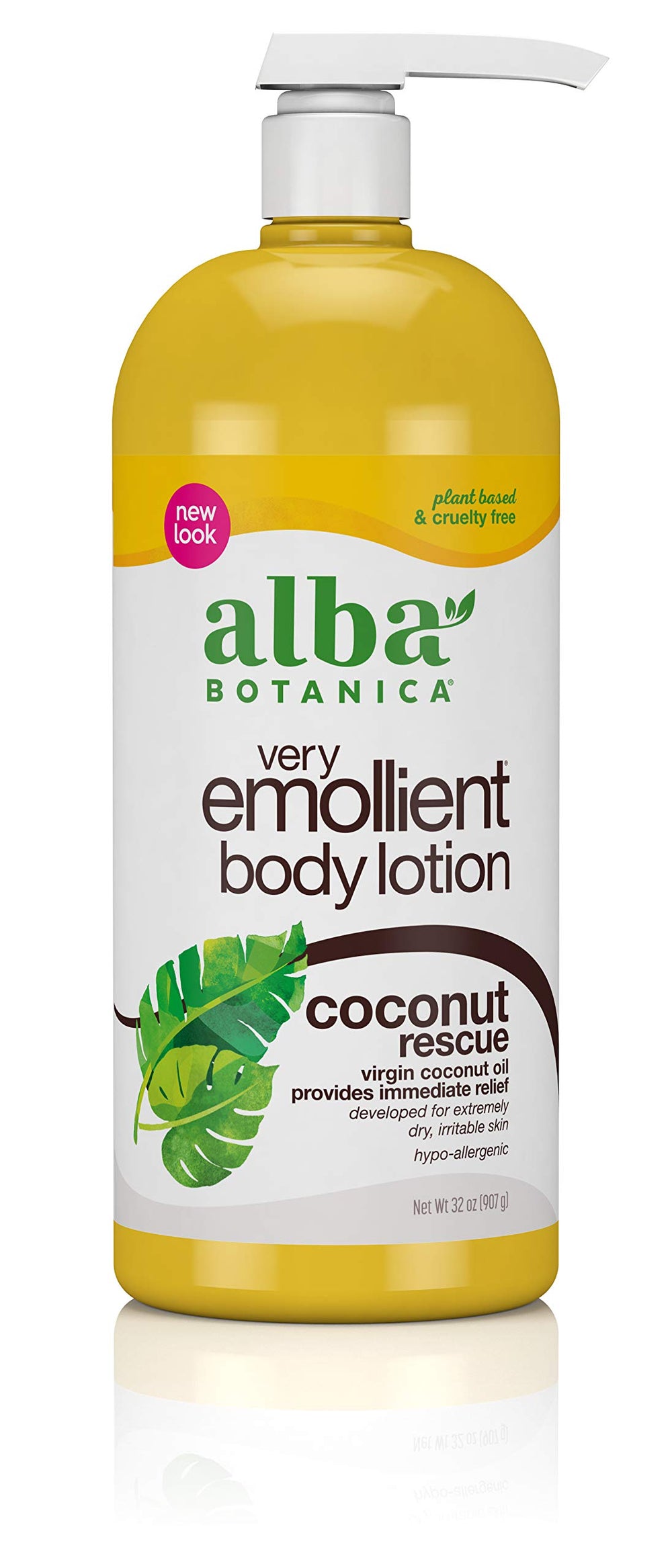 Alba Botanica front packaging showing full 32 oz bottle and label benefit