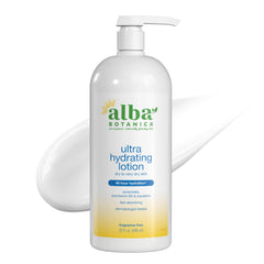 Alba Botanica front packaging showing 32 oz bottle and benefits