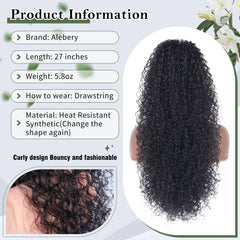 Alebery worn as high ponytail on model, instant volume and confidence benefit