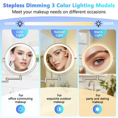 ALHAKIN closeup of LED ring lights showing adjustable color temperature benefit