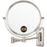 ALHAKIN front view wall-mounted mirror shows clear full-face reflection benefit