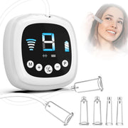 Alitake front view showing device and six cups for versatile facial care