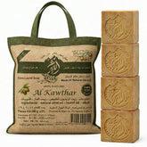 ALKAWTHAR front packaging showing four laurel soap bars and natural look