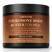 Allaura Beauty jar front view showing woody amber scent and hydration benefit