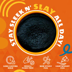 AllDay Locks gel applied to hairline creating sleek, controlled edges