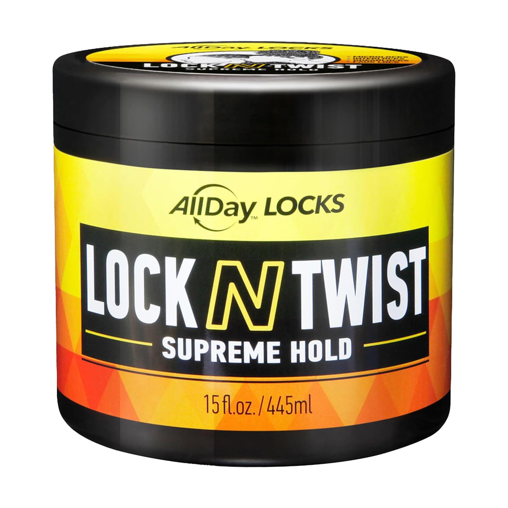 AllDay Locks jar front view showing label and 15 oz size for salon value
