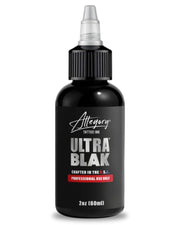 Allegory Ultra BLAK front bottle showing brand and clear pigment for easy inspection
