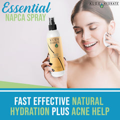 AloeHydrate clear droplet texture on skin highlighting fast-absorbing hydration