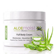 AloeMoist front jar 8 oz showing product packaging and calming design benefits hydration