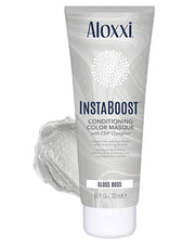 ALOXXI front packaging of Gloss Boss showing product benefits and shine