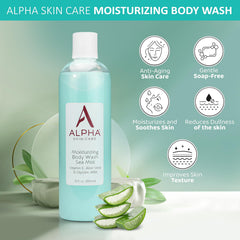 Alpha foaming lather texture on hand demonstrating gentle cleansing and exfoliation