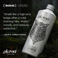 Alpine Provisions back label close-up revealing ingredient list and usage directions