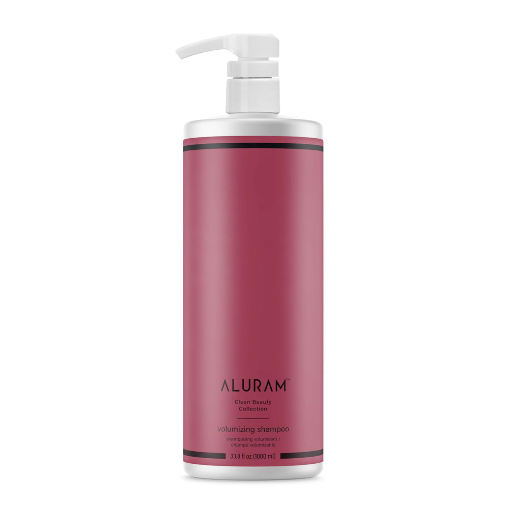 ALURAM front bottle showing label and large 33.8 fl oz size, highlights volume benefit