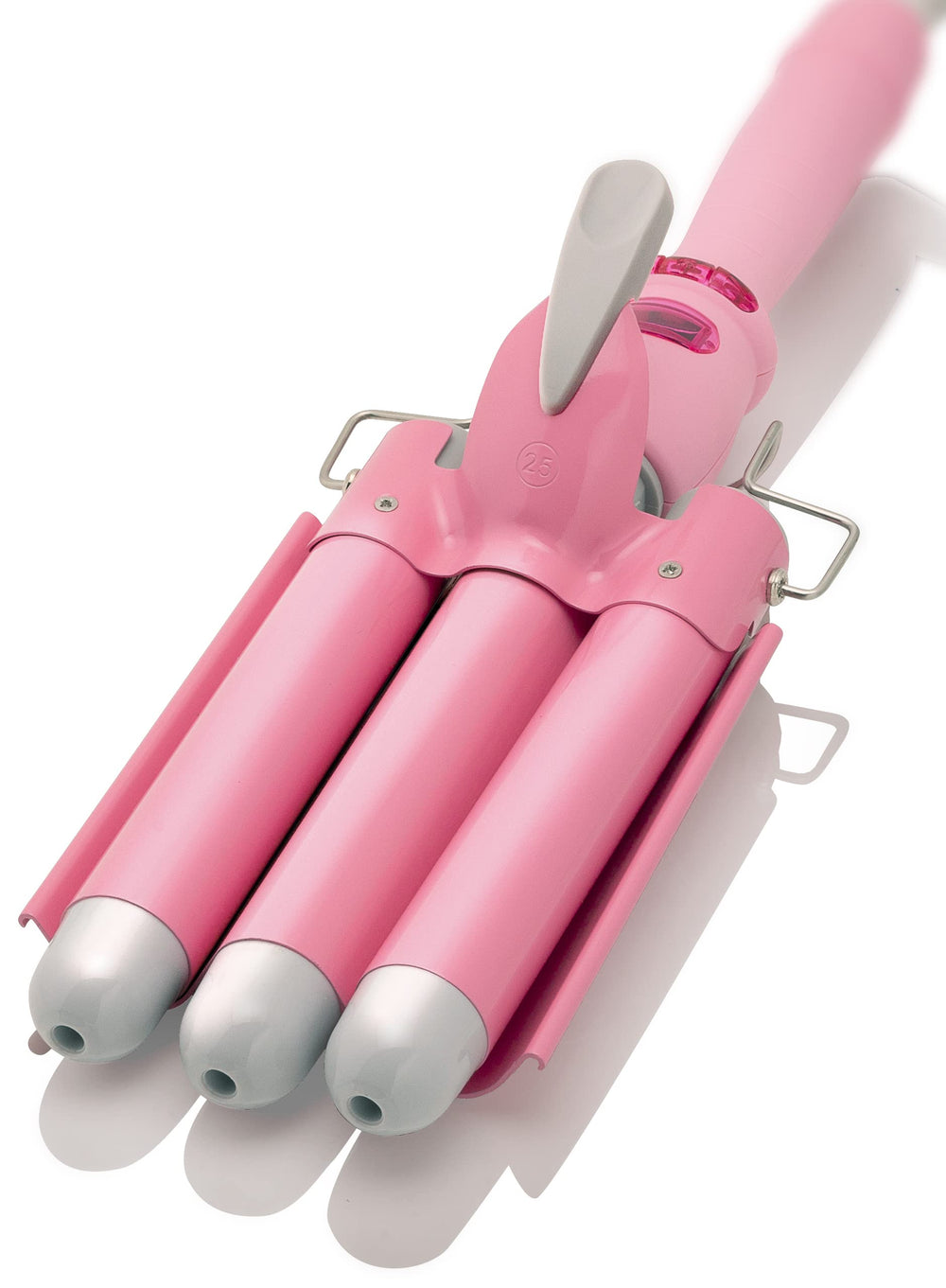 Alure front view of three barrel wand showing full styling tool and brand