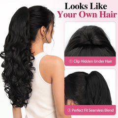 ALXNAN curly wavy texture close-up showing soft strands for natural movement