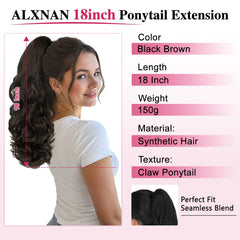 ALXNAN curly-wavy texture close-up demonstrating natural movement and blendability