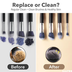 Alyfini electric brush cleaner with brush submerged showing efficient rotation for fast cleaning