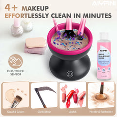 Alyfini cleaning bowl filled with solution showing efficient soaking action