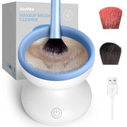 Alyfini front view of electric brush cleaner showing compact design and USB port for convenient power