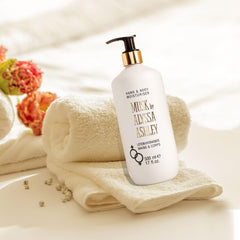 Alyssa Ashley lotion texture on hand demonstrating smooth moisturizing benefit