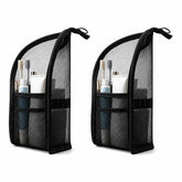 ALZHIUM standing toiletry bag front view shows upright stability benefit
