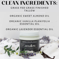 Amallow close-up of creamy tallow texture highlighting nourishing lipids
