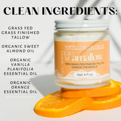 Amallow close-up swirl of tallow showing creamy consistency and nourishment