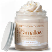 Amallow jar front view showing unscented moisturizer — clear product identity and convenience