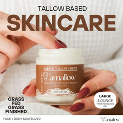 Amallow whipped tallow texture close-up highlighting creamy consistency and fast-melting benefit