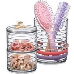 Amazing Abby clear organizer front view showing tidy headbands and visibility benefit