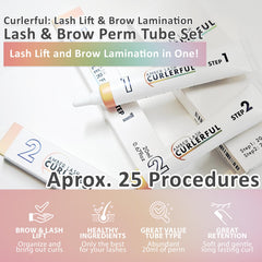 Amber Lash Step 1 and Step 2 tubes displayed to show volume and use