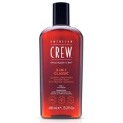 American Crew front packaging showing bottle and Classic label for quick identification