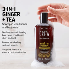 American Crew lathered texture on hand demonstrating gentle foaming benefit