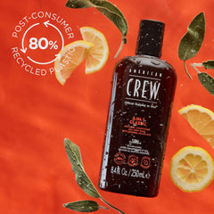 American Crew applied in hair showing detangling and conditioning benefit
