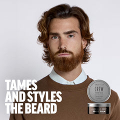 American Crew beard balm texture close-up illustrating creamy conditioning feel