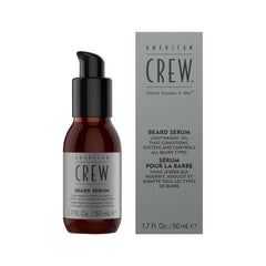 American Crew front bottle view showing sleek packaging and immediate grooming benefit