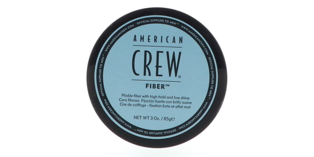 American Crew Classic Fiber front jar view showing product benefit of strong hold