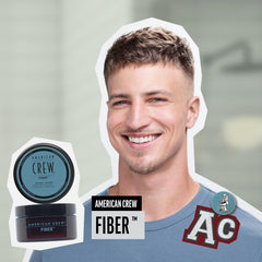 American Crew open jar texture showcasing matte fiber, easy pickup