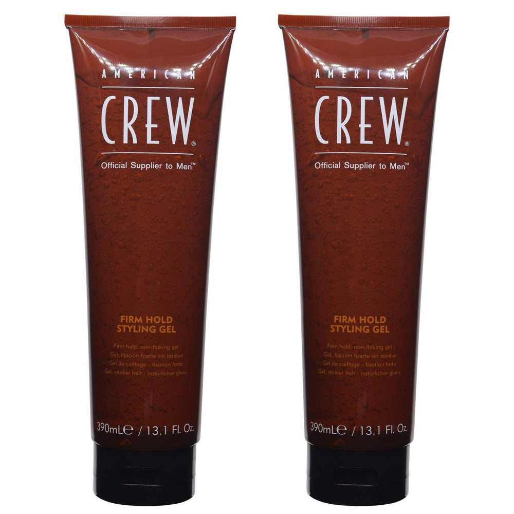 AMERICAN CREW front packaging showing two 13.1 fl oz tubes and clear labeling for value