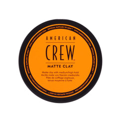 American Crew matte clay front packaging showing jar and label for easy identification and storage