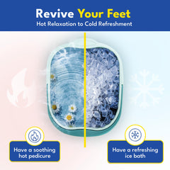 American Wellness Authority collapsed foot tub folded flat for compact storage and space saving